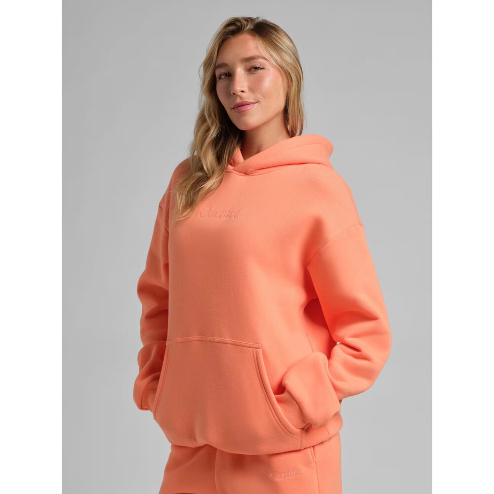 Comfrt Signature Hoodie Coral Medium M Oversized Weighted Unisex Pullover NWT